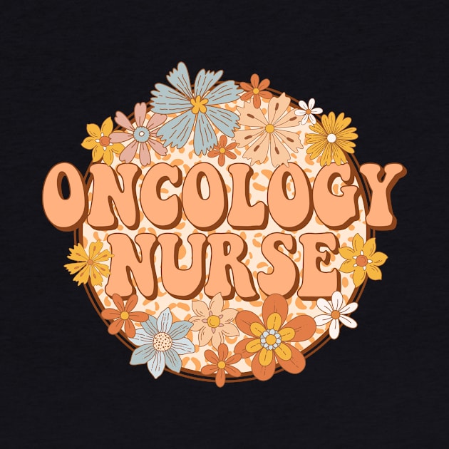 Floral Oncology Nurse Retro Gift by Teewyld